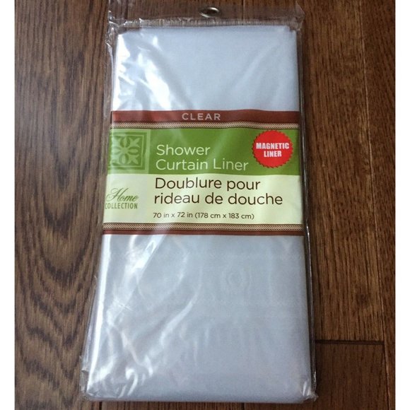 12 Clear Shower Curtain Liners Magnetic Mildew Res - Picture 2 of 12